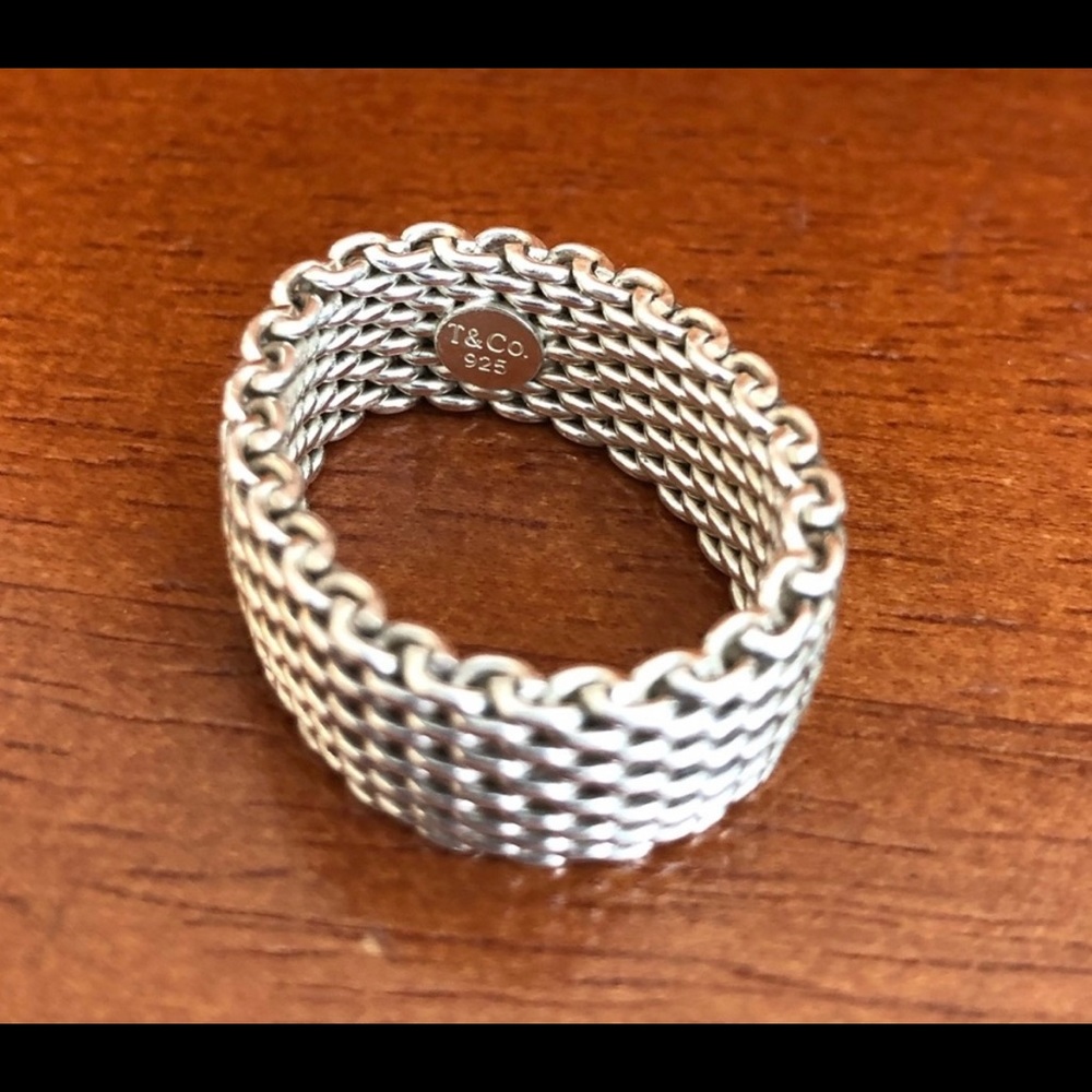 Tiffany and Co Mesh Ring Size 9